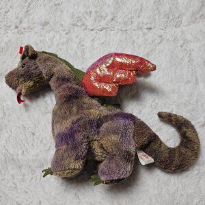 Vintage 1998 Ty Beanie Baby Scorch the Dragon Plush Stuffed Animal Toy